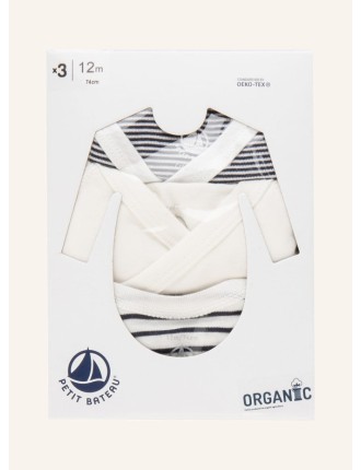 PETIT BATEAU 3er-Bodies BABY