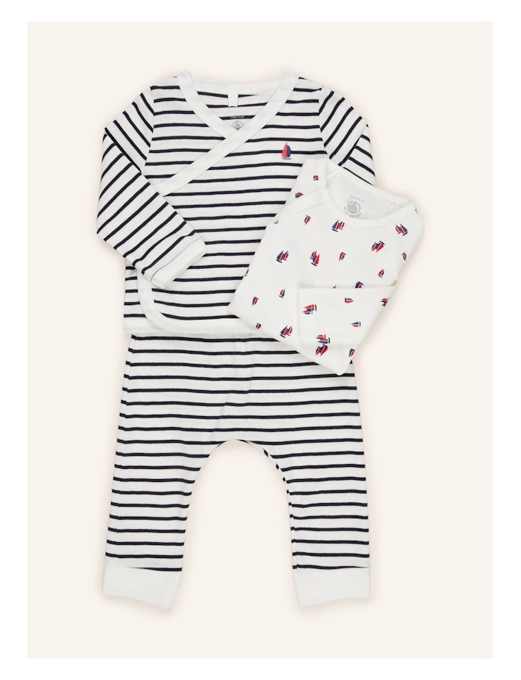 PETIT BATEAU Set: Shirt, Leggings und Body BABY