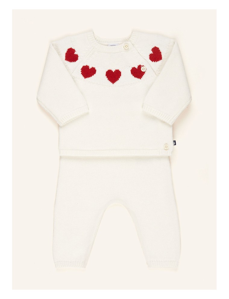 PETIT BATEAU Set: Pullover und Strickhose BABY